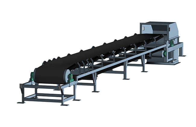 采用了結(jié)構(gòu)緊湊、剛性好、強(qiáng)度高的三角形機(jī)架，機(jī)架部分、中間架和中間架支