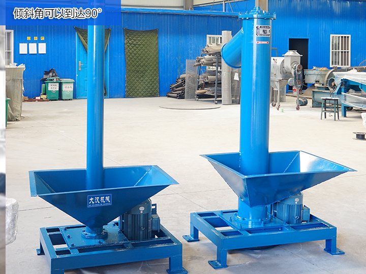 螺旋輸送機的傾斜角度可達(dá)90°